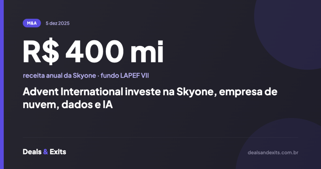 Advent International investe na Skyone, empresa de nuvem, dados e IA