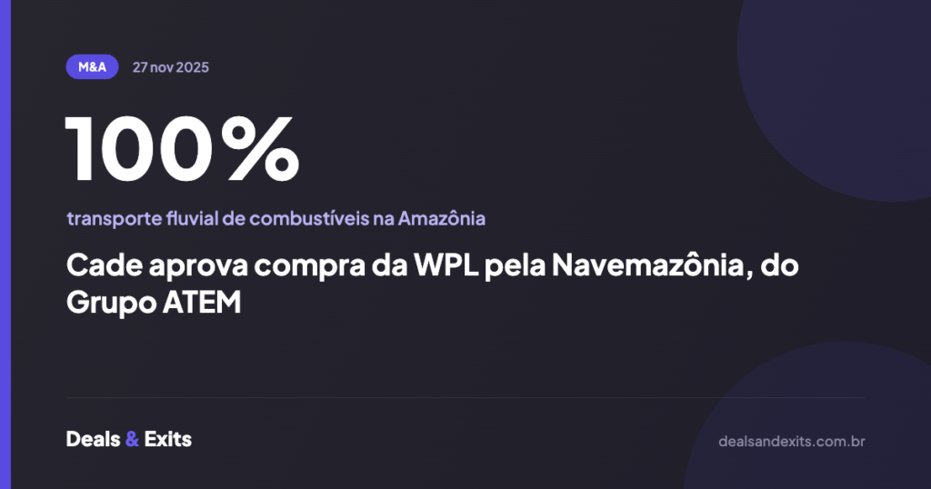 Cade aprova compra da WPL pela Navemazônia, do Grupo ATEM