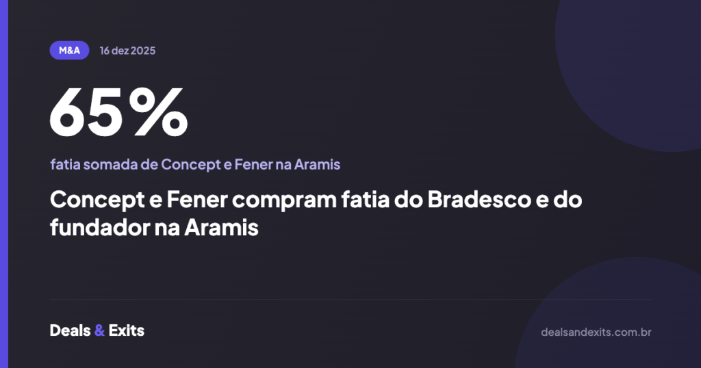 Concept e Fener compram fatia do Bradesco e do fundador na Aramis
