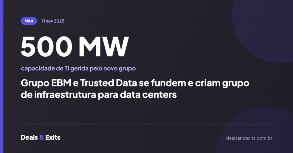 Grupo EBM e Trusted Data se fundem e criam grupo de infraestrutura para data centers