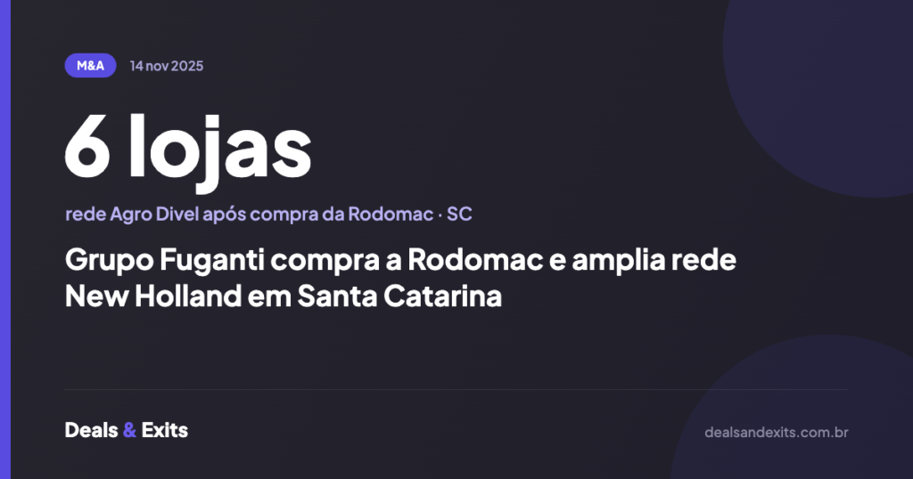Grupo Fuganti compra a Rodomac e amplia rede New Holland em Santa Catarina