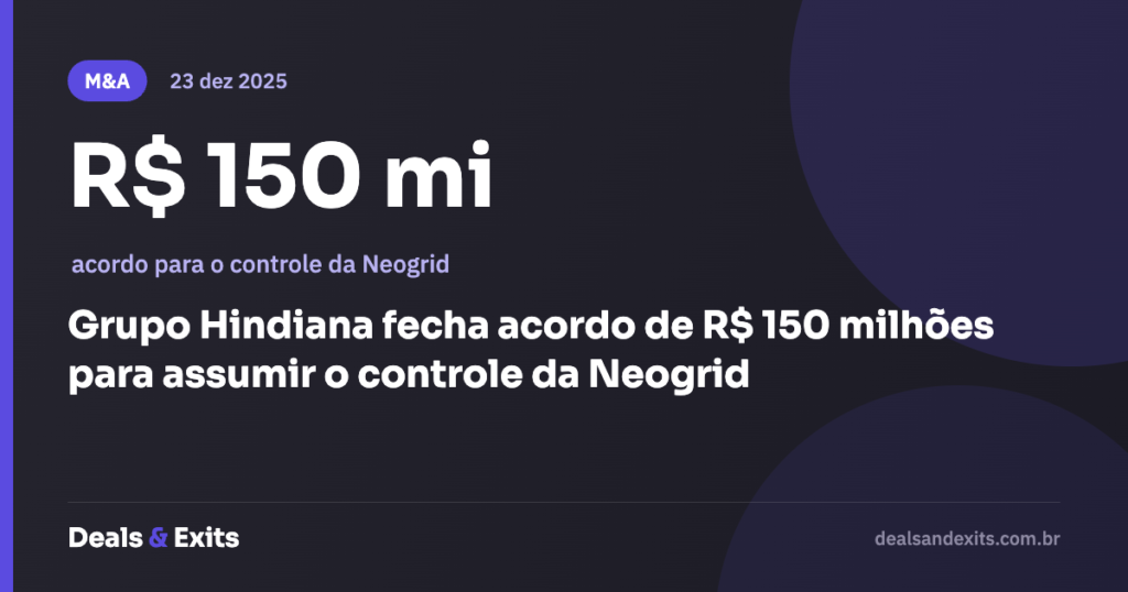 Grupo Hindiana fecha acordo de R$ 150 milhões para assumir o controle da Neogrid
