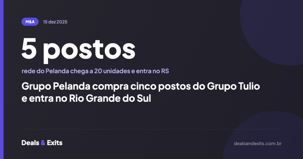 Grupo Pelanda compra cinco postos do Grupo Tulio e entra no Rio Grande do Sul