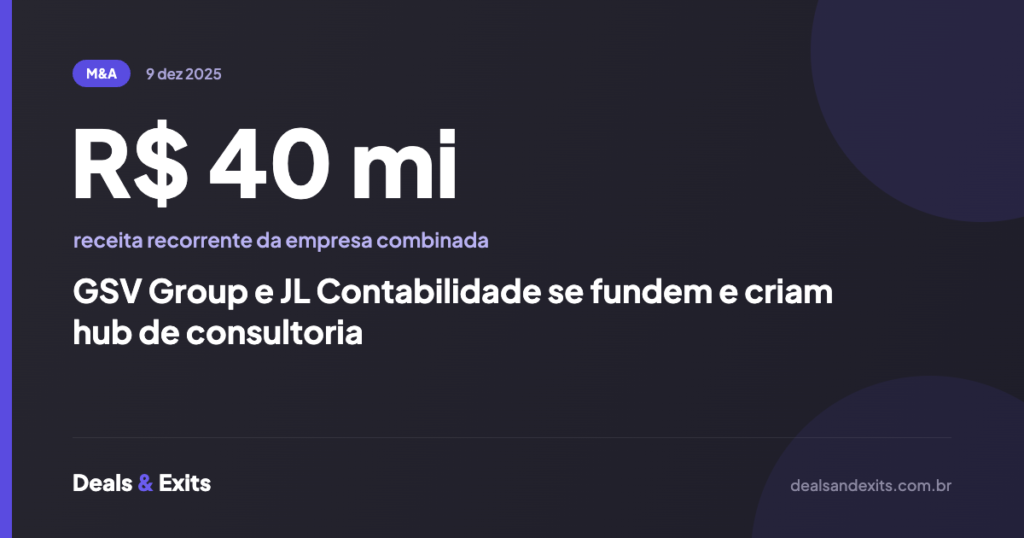 GSV Group e JL Contabilidade se fundem e criam hub de consultoria