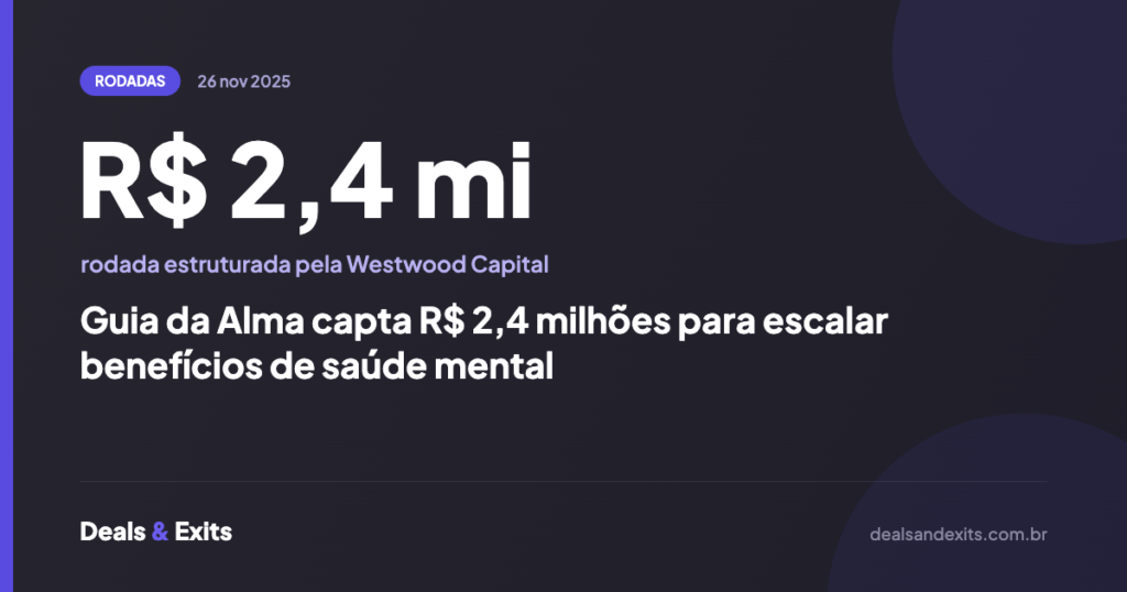 Guia da Alma capta R$ 2,4 milhões para escalar benefícios de saúde mental
