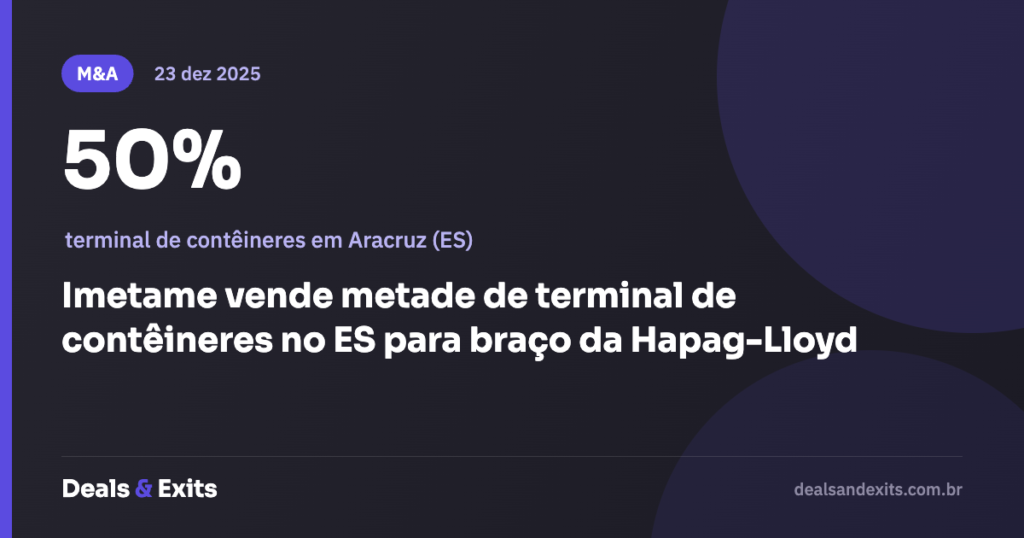 Imetame vende metade de terminal de contêineres no ES para braço da Hapag-Lloyd