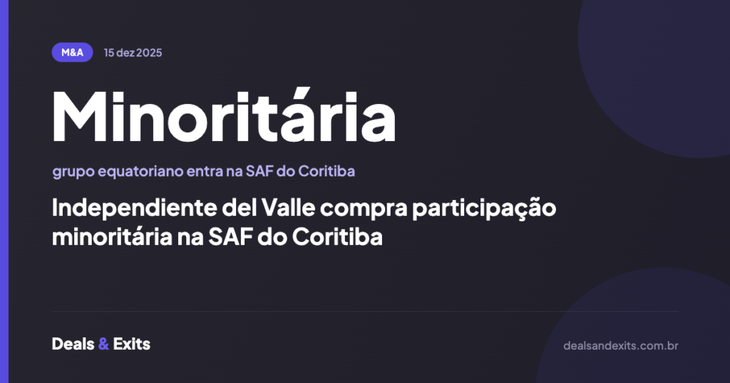 Independiente del Valle compra participação minoritária na SAF do Coritiba