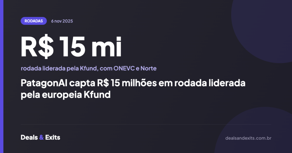 PatagonAI capta R$ 15 milhões em rodada liderada pela europeia Kfund