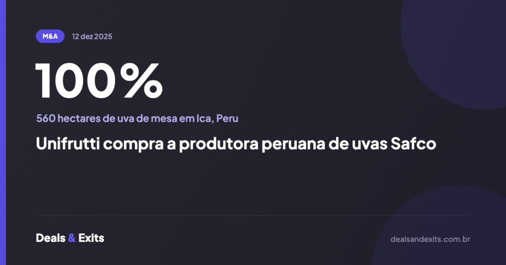 Unifrutti compra a produtora peruana de uvas Safco